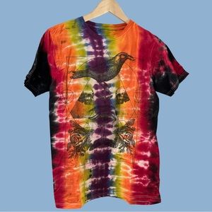 Tie Dye T-Shirt, Raven T-Shirt, Hand Dyed
